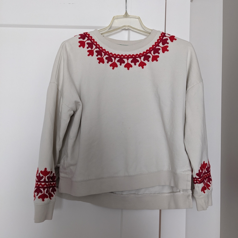 Boden Embroidered Sweatshirt